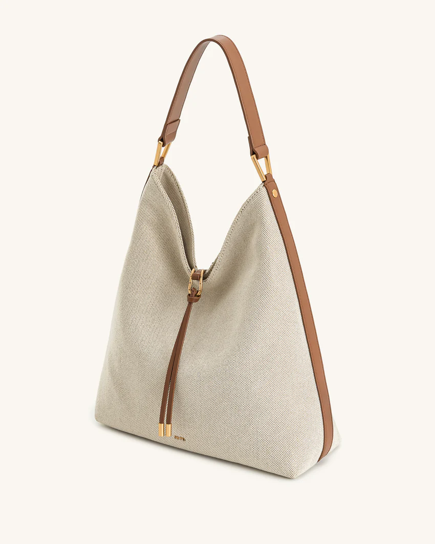Aria Shoulder Bag - Brown Canvas