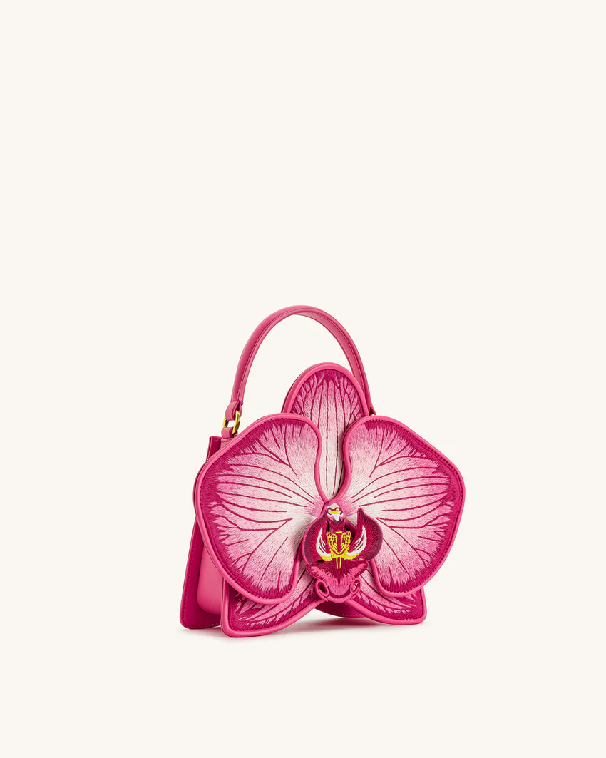 Flora Orchid Shaped Top Hand Bag - Pink