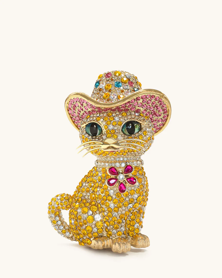 Glamorous Cat Clutch - Multicolor Gold