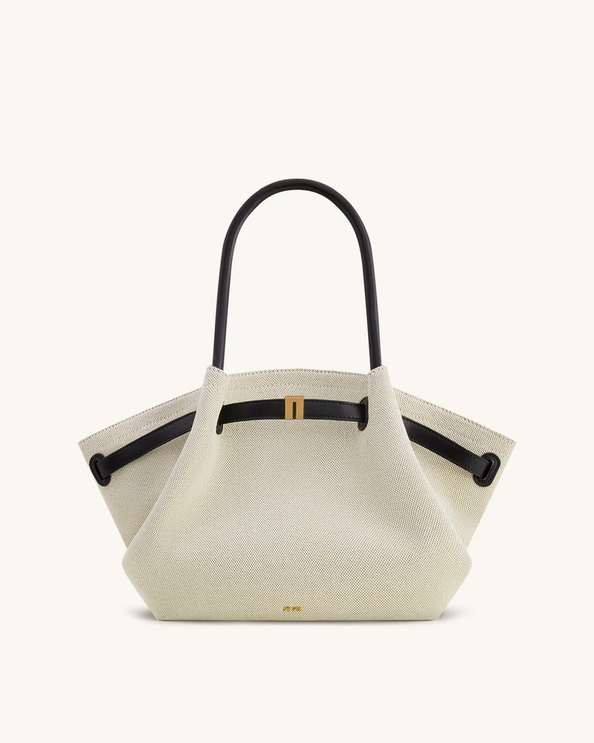 Hana Medium Tote Bag - Black Canvas