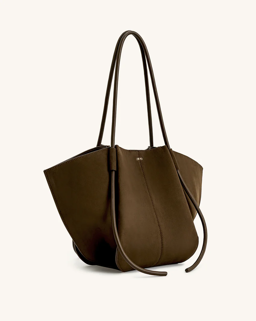 Nala Wide Tote Bag - Mocha Brown