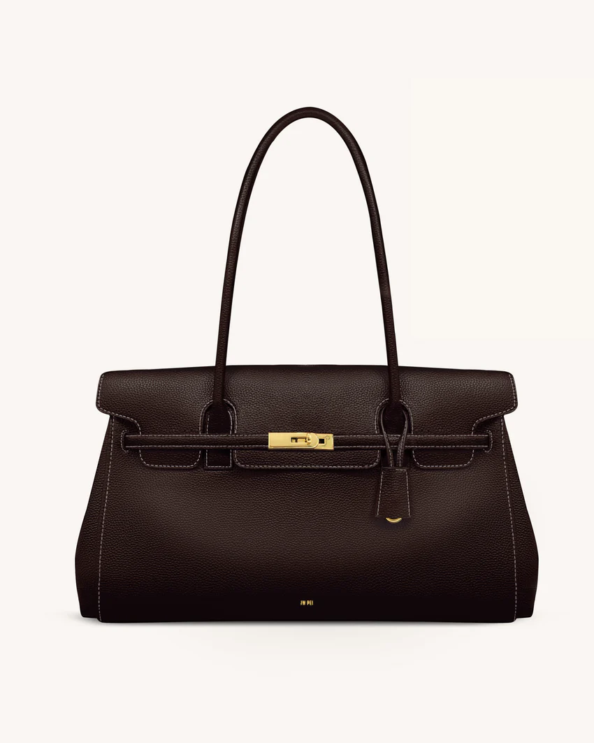Yara Large Shoulder Bag - Dark Brown