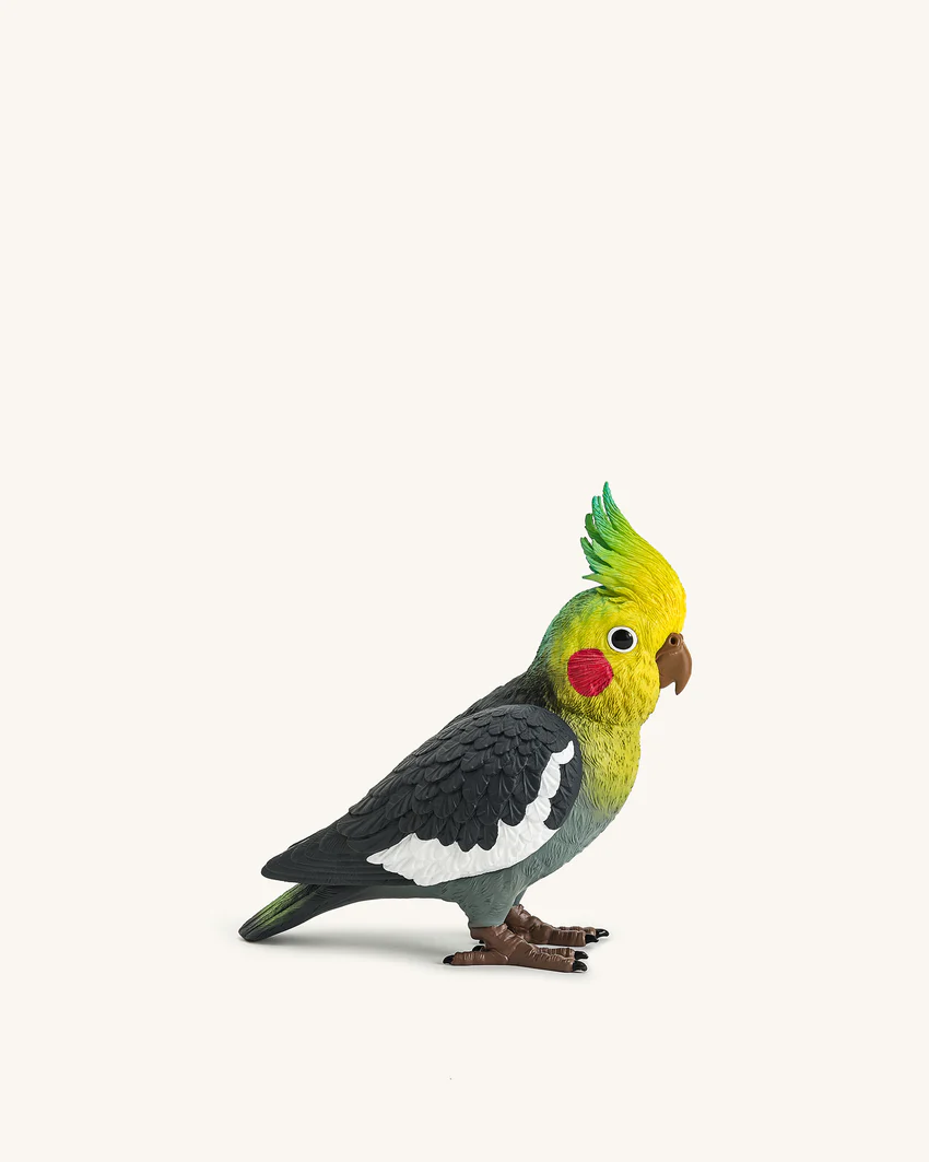 Gray Cockatiel Clutch Bag - Multicolor