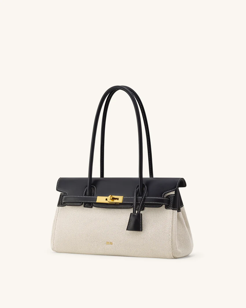 Yara Shoulder Bag - Black Canvas