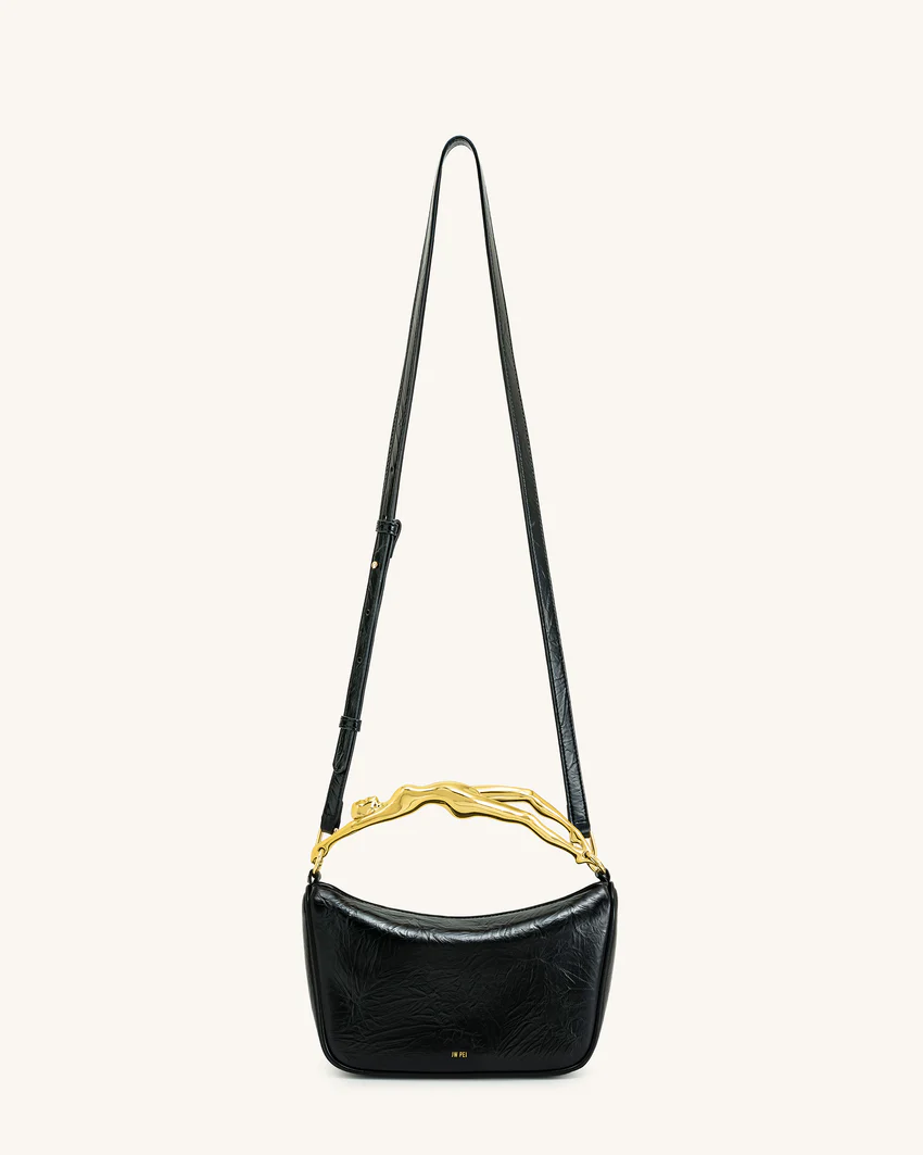 Jenny Human-shaped Handle Handbag - Black