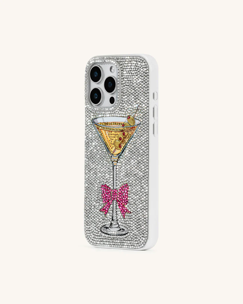 Sparkling Martini Phone Case - Multicolor White