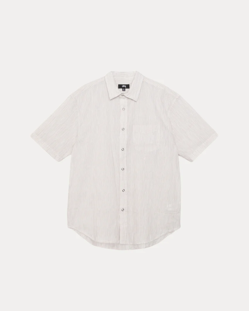 WAVY STRIPED SHORT SLEEVE SHIRT