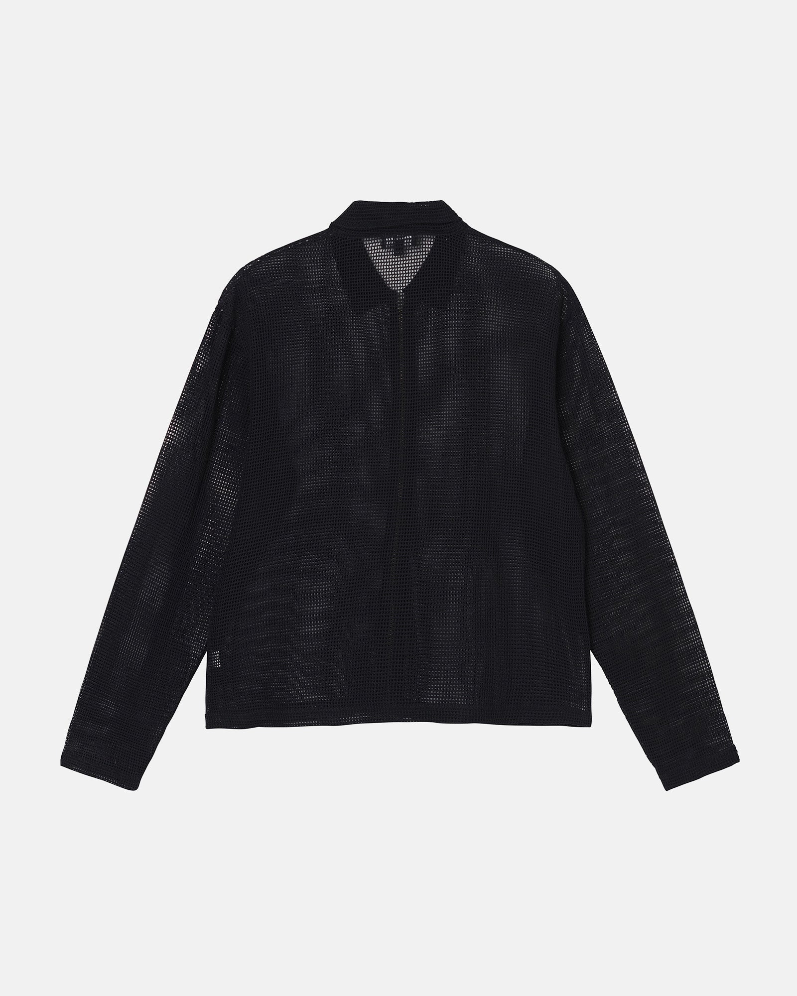 COTTON MESH ZIP LS SHIRT