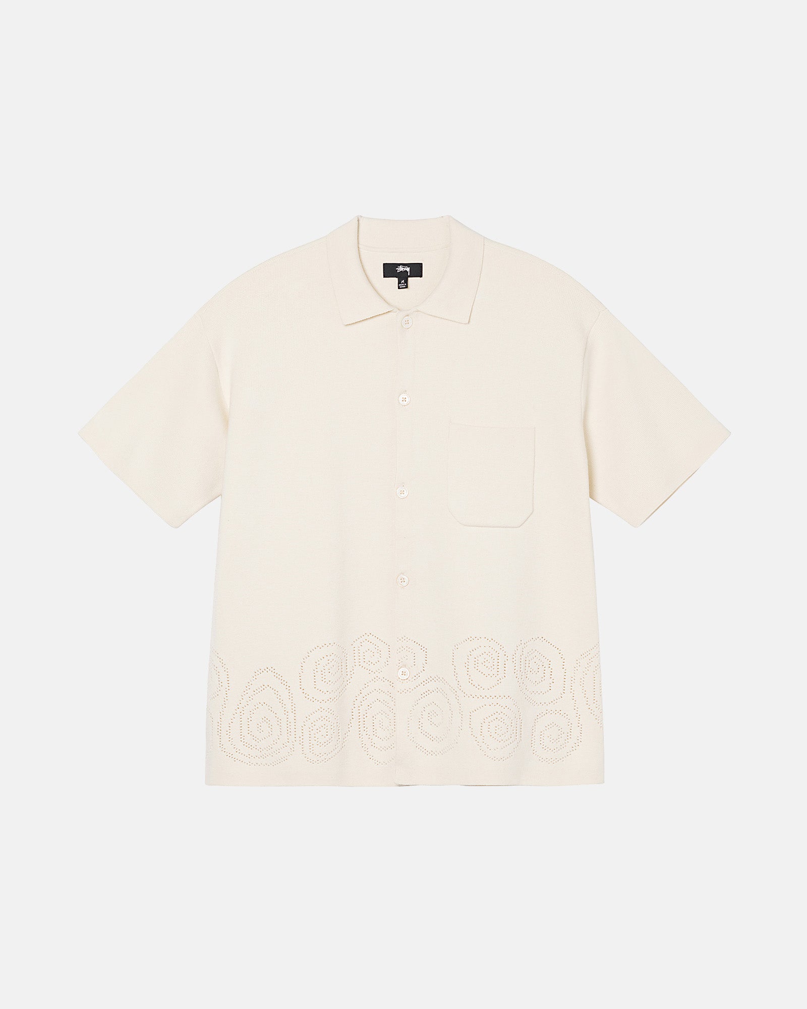 PERFORATED SWIRL KNIT SHIRT